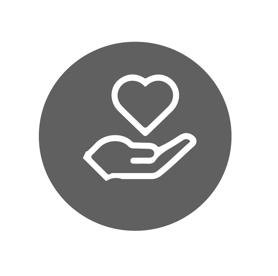 hand holding a heart icon